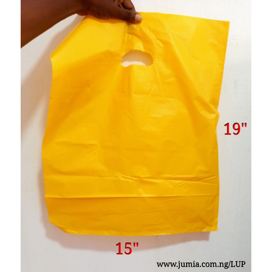 100pcs Plain PolyBag Nylon Bag- Packaging Nylon - Yellow