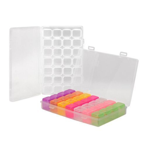 28 Compartments  Box 7 Day  Storage Organizer Container