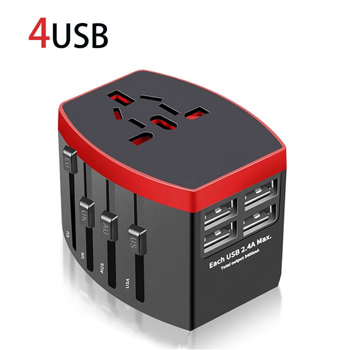 International Universal Travel Adapter All-in-one With Type C 3 USB