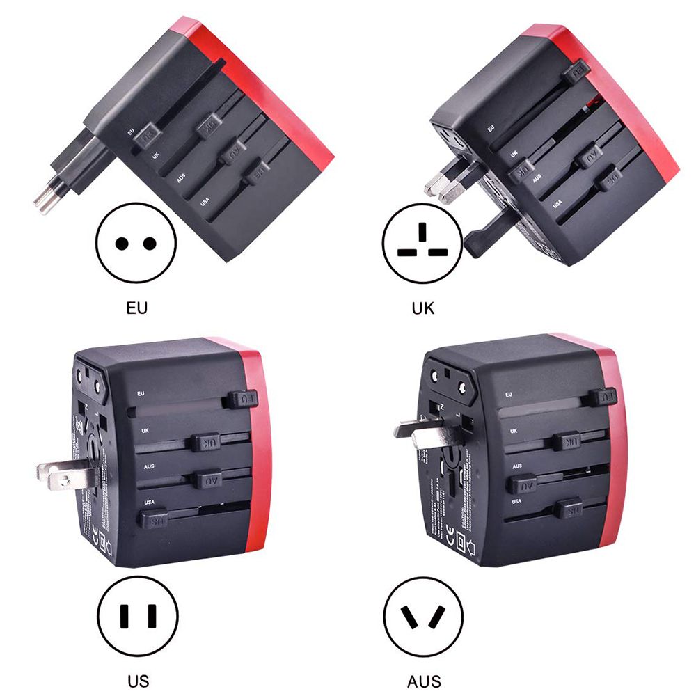 International Universal Travel Adapter All-in-one With Type C 3 USB