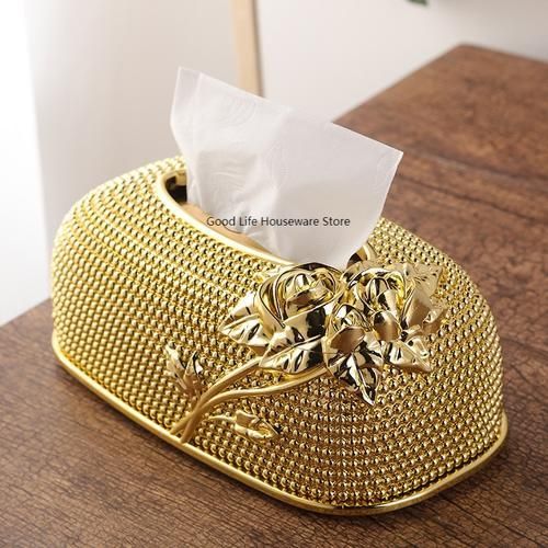 European Style Acrylic Tissue Box Fashion Creative Paper Box KTV Hotel Bar Napkin Container Home Decorations