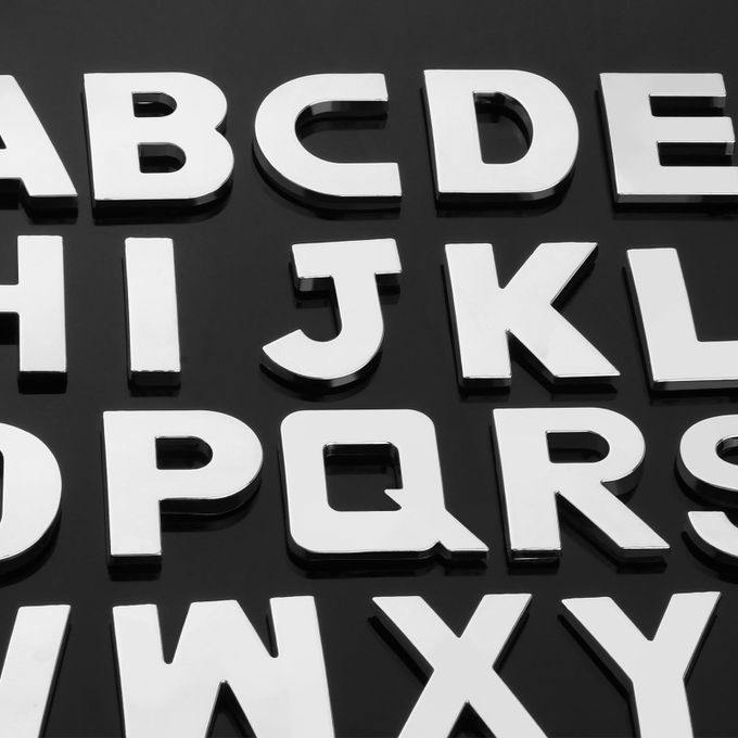 200pcs Car Alphabet Letters Plastic Sticker Emblem Badge Decals