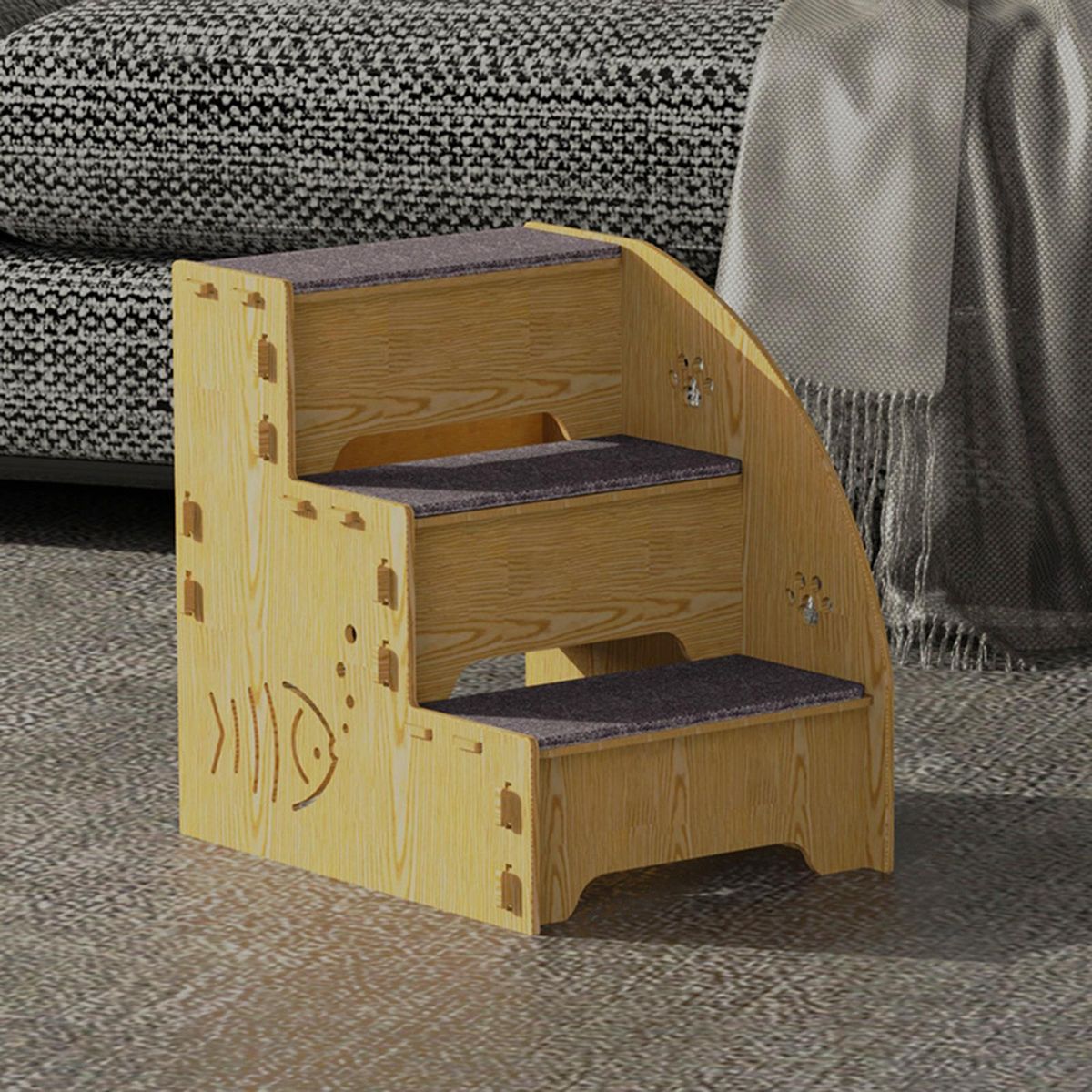 Dog Stairs Steps Pet Ladder For Sofa Climbing Kitten