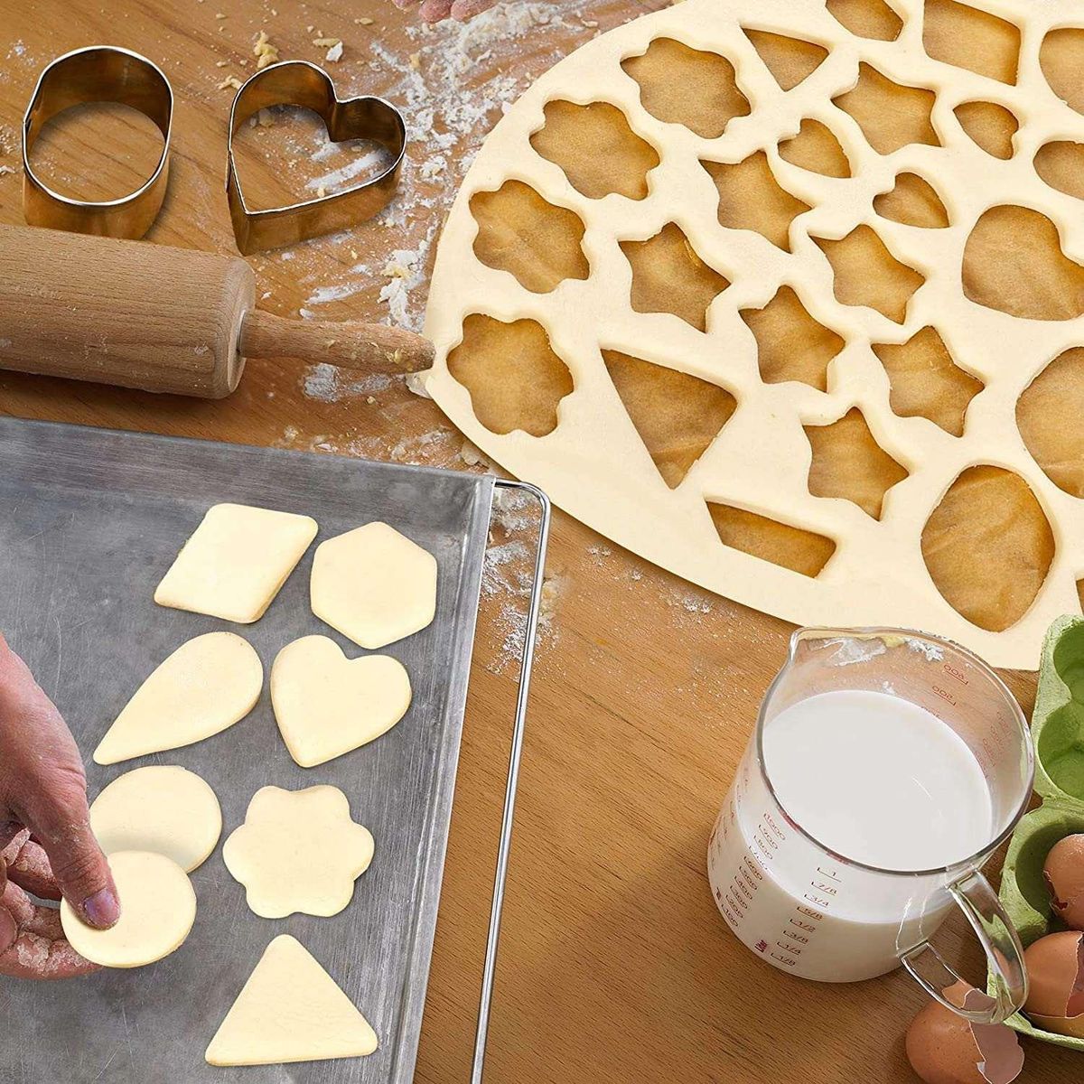 Cookie  30 of Flower Heart Star Geometric Shapes -For Out Pastry Dough Pie & Fruit Fondant