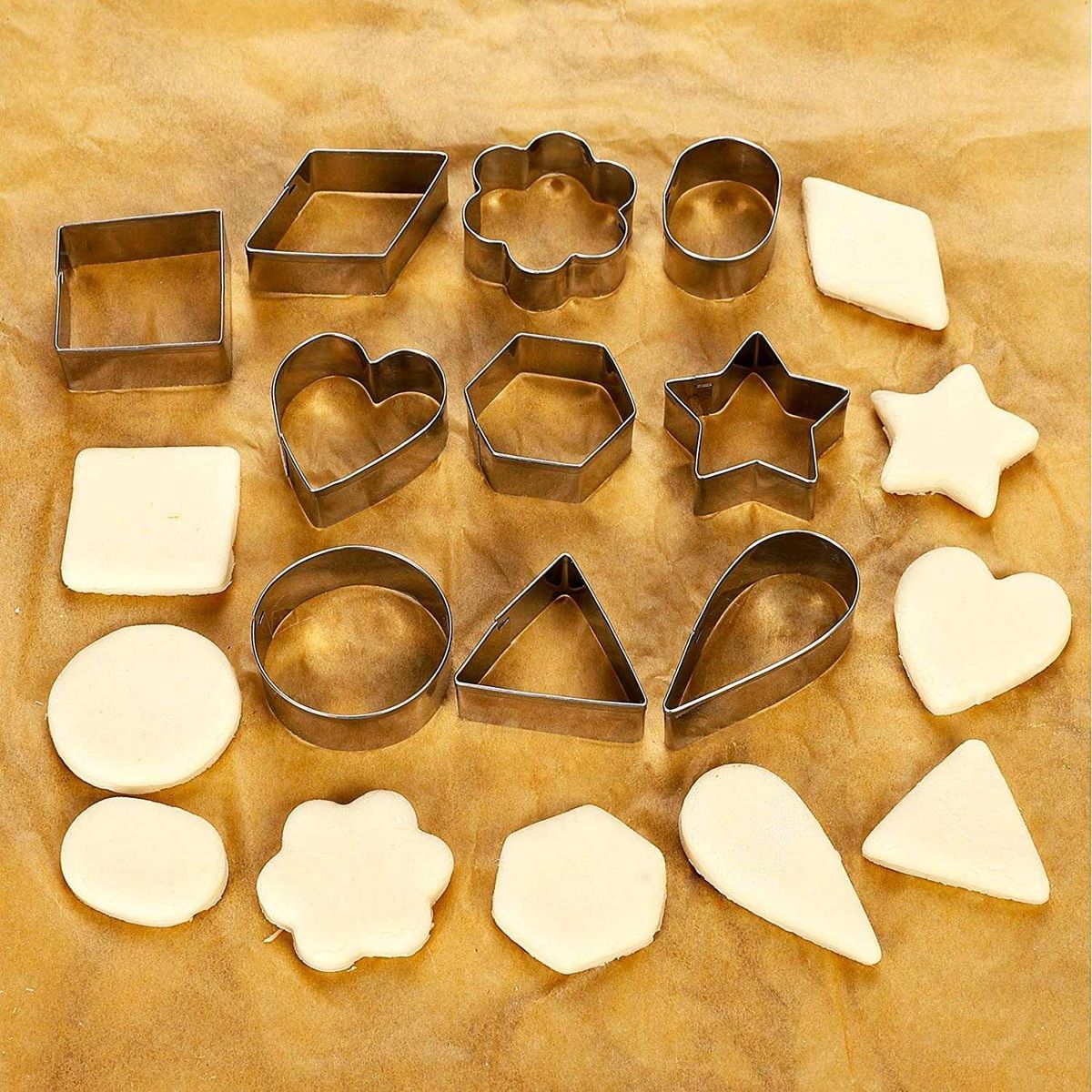 Cookie  30 of Flower Heart Star Geometric Shapes -For Out Pastry Dough Pie & Fruit Fondant