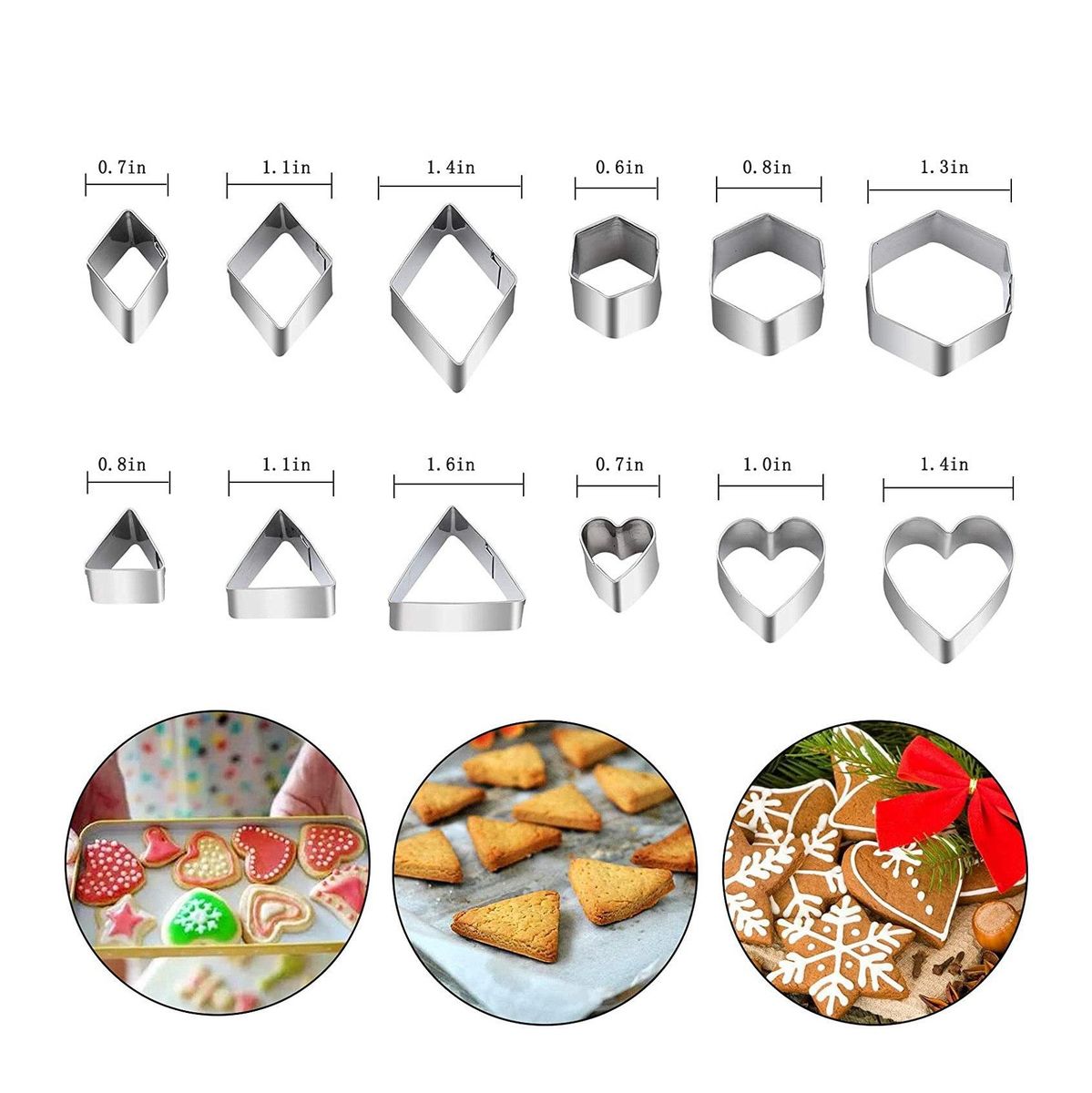 Cookie  30 of Flower Heart Star Geometric Shapes -For Out Pastry Dough Pie & Fruit Fondant
