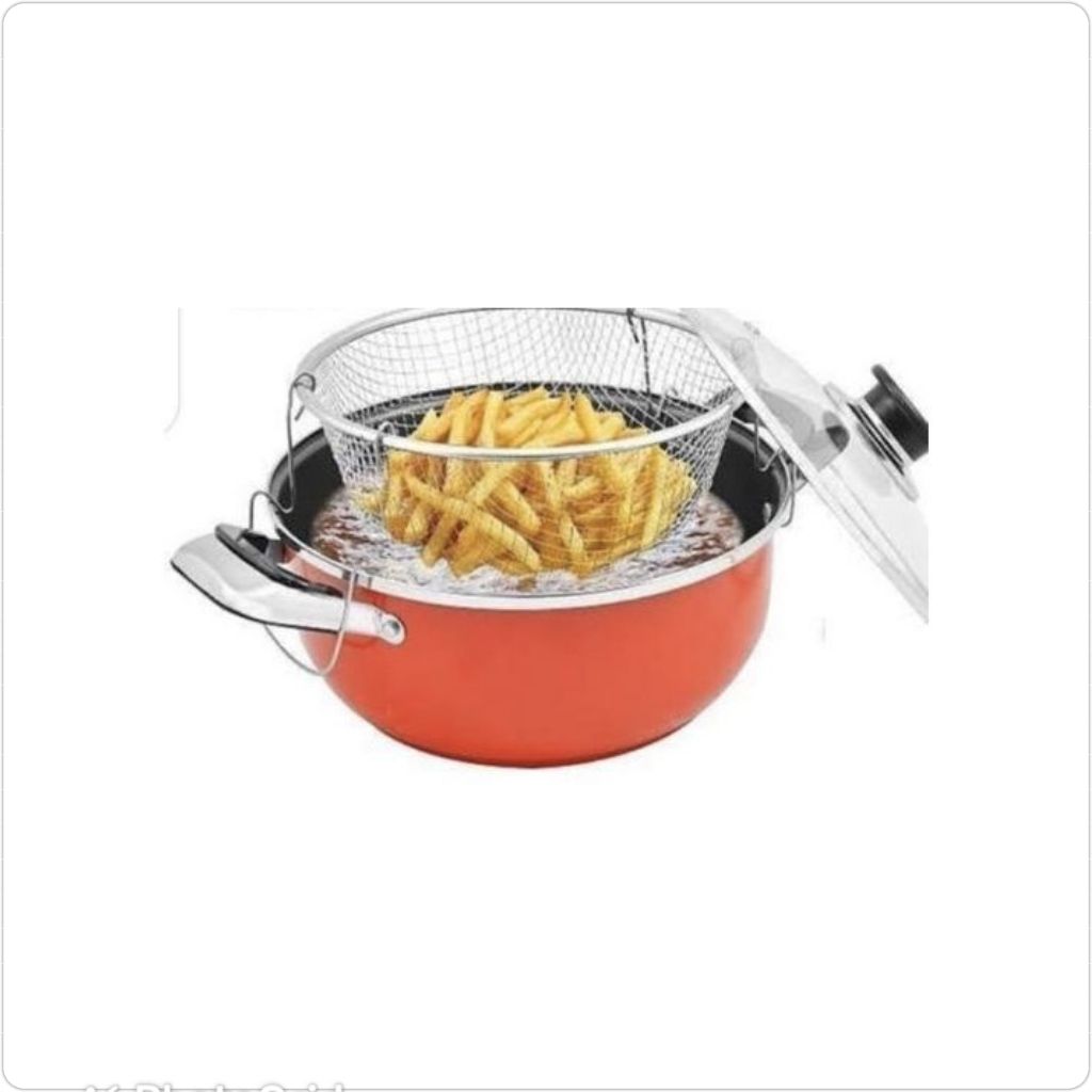 Non-Stick Deep Fryer 3 In 1+6pcs  Cooking Spoon+key Holder