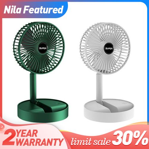 Rechargeable USB Retractable Folding Countertop Fan