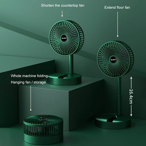 Rechargeable USB Retractable Folding Countertop Fan