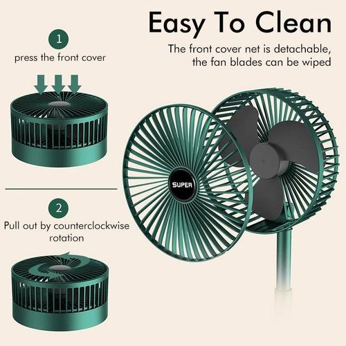 Rechargeable USB Retractable Folding Countertop Fan