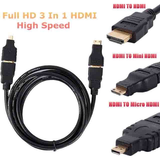 HDMI Cable For TV, Home Thearter, Tablets,Ipad ( 3 In 1 HDMI Cable )