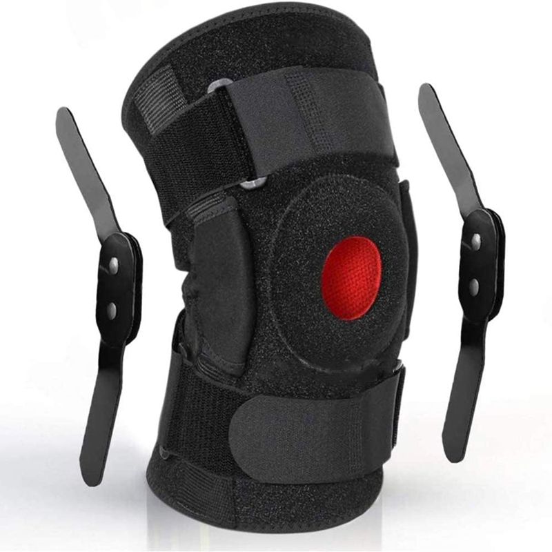 1PCS Men Women Knee Support Brace Adjustable Open Patella Knee Pad Protector Guard For Gym Workout Sports Arthritis Joint Pain(#Black)