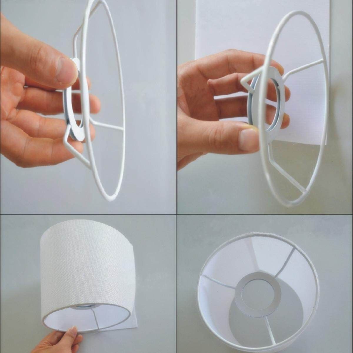 5 X E27 Circular Lampshade Frame Ring Set Lamp Light Shade DIY Kit 20cm Dia