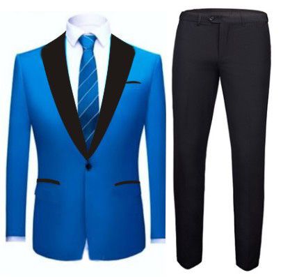 Adorable Men's Slim-fit Tuxedo - Blue