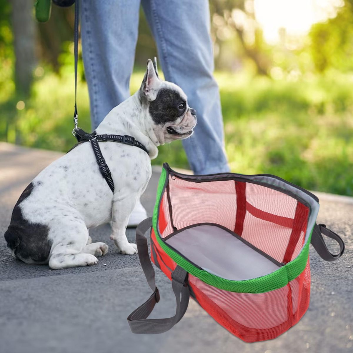 Pets Carrying Tote Handbag Pet Carrier Bag For Red Green
