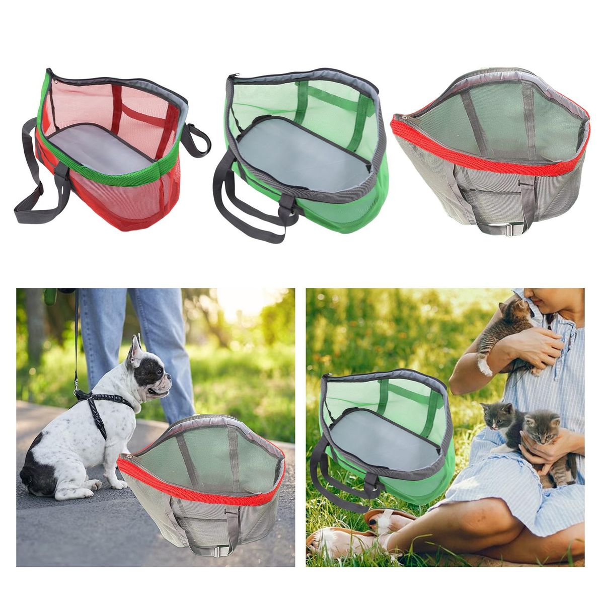 Pets Carrying Tote Handbag Pet Carrier Bag For Red Green