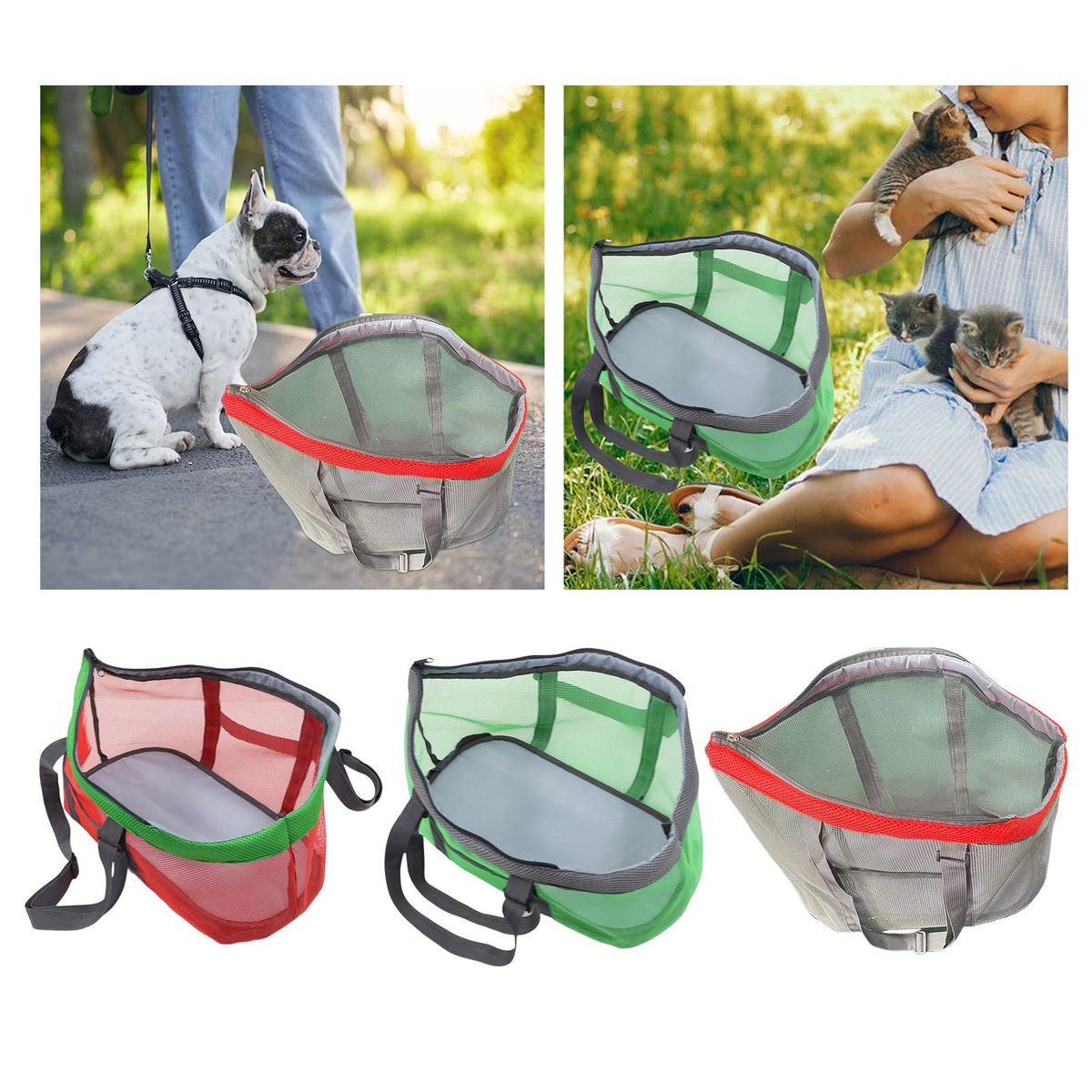 Pets Carrying Tote Handbag Pet Carrier Bag For Red Green