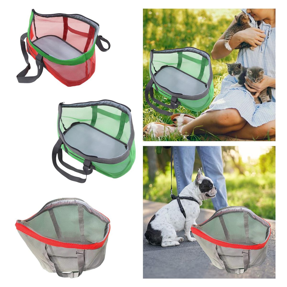Pets Carrying Tote Handbag Pet Carrier Bag For Red Green