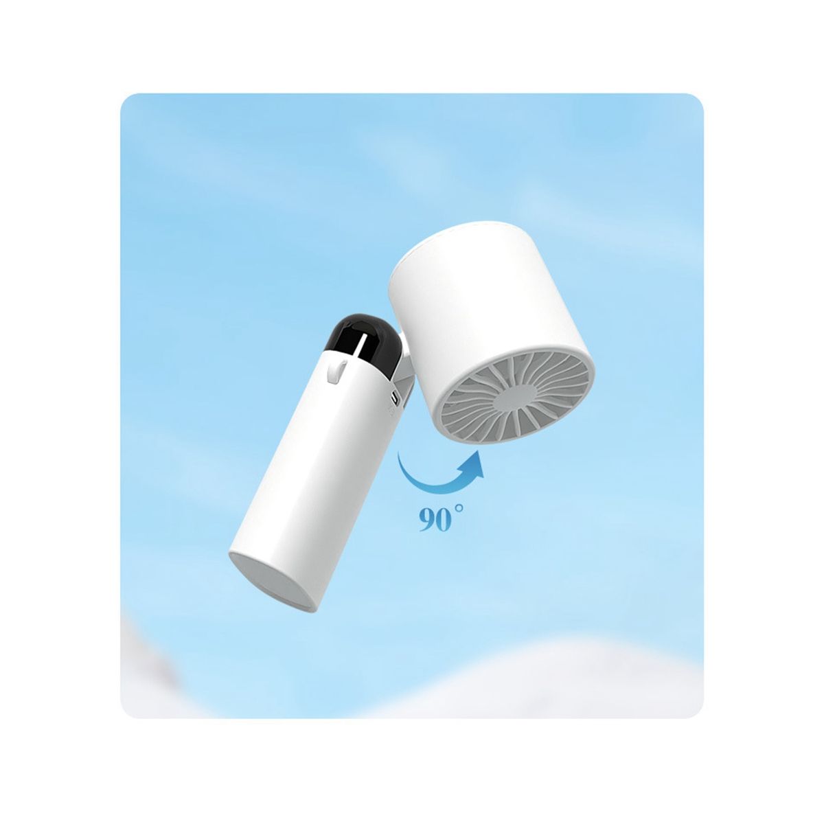 3600MAh Mini Handheld Fan Portable Semiconductor Refrigeration Cooling Desktop Fan Folding Hanging Neck Air CoolerBlue