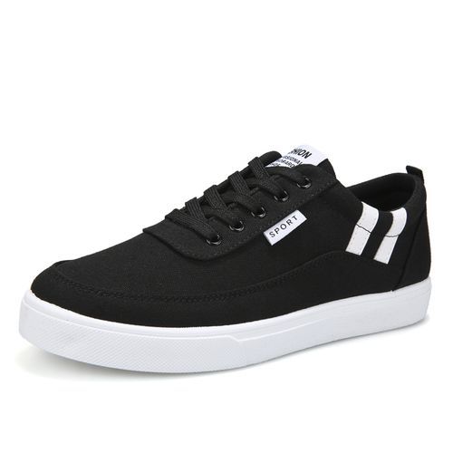 Men's Casual Canvas Shoes Espadrilles-Black