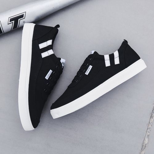 Men's Casual Canvas Shoes Espadrilles-Black