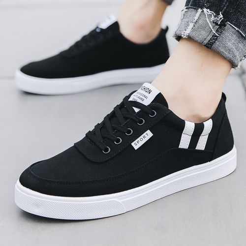 Men's Casual Canvas Shoes Espadrilles-Black