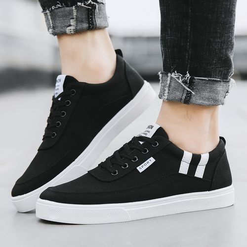 Men's Casual Canvas Shoes Espadrilles-Black
