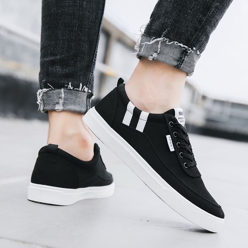 Men's Casual Canvas Shoes Espadrilles-Black