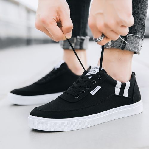 Men's Casual Canvas Shoes Espadrilles-Black