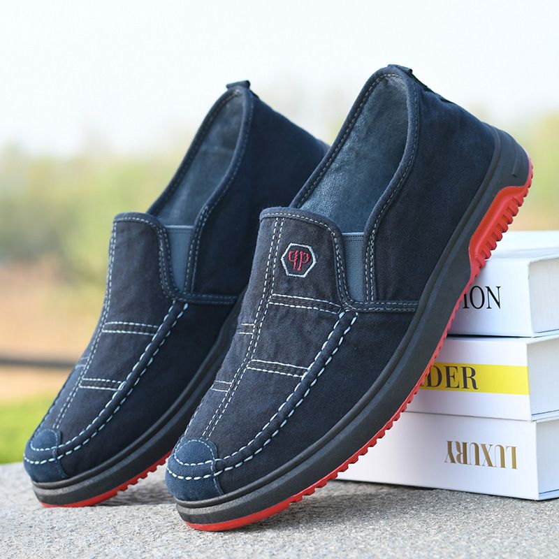 Men's Shoes Loafers Classic Men's Casual Shoes Canvas Loafers Slip-On Shoes
