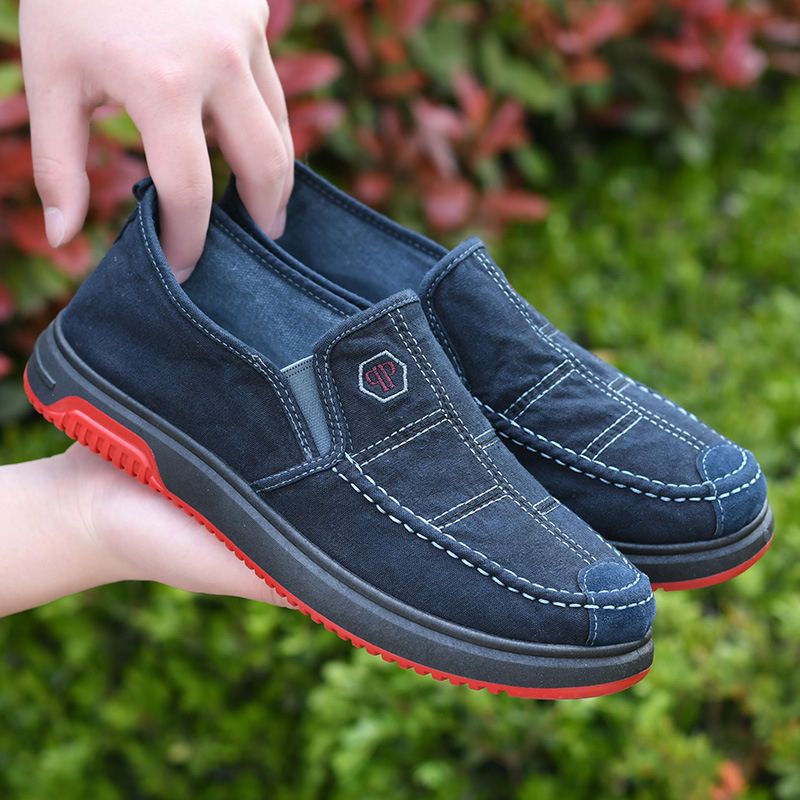 Men's Shoes Loafers Classic Men's Casual Shoes Canvas Loafers Slip-On Shoes