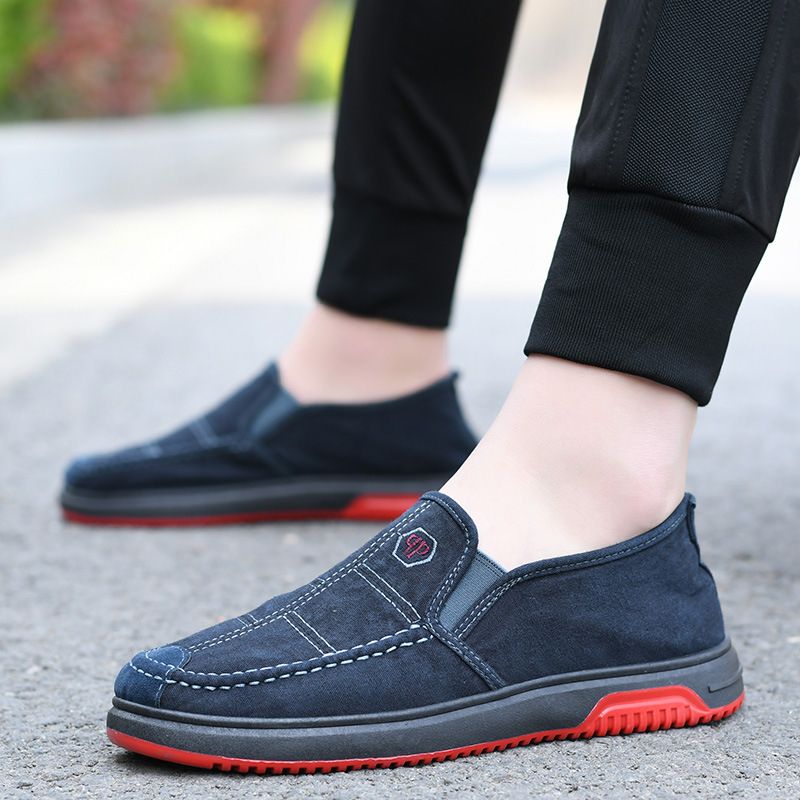 Men's Shoes Loafers Classic Men's Casual Shoes Canvas Loafers Slip-On Shoes