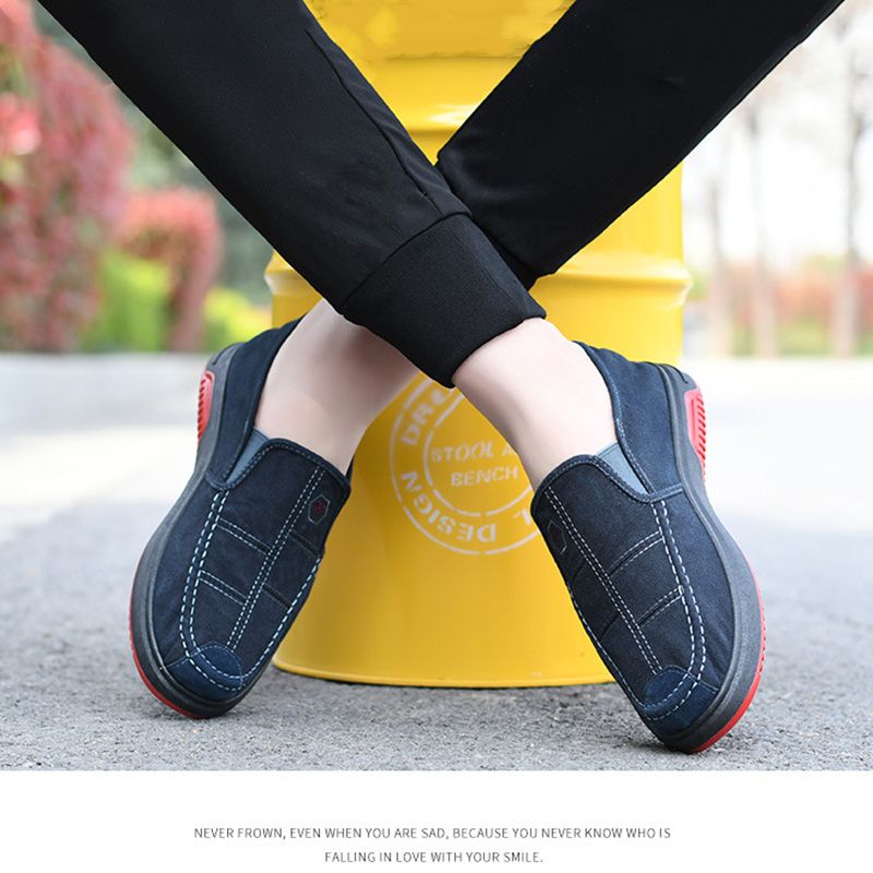 Men's Shoes Loafers Classic Men's Casual Shoes Canvas Loafers Slip-On Shoes