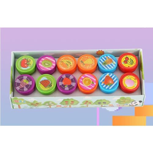 Kid's Diy Self Inking 12 Piece Fruit Stamp Set