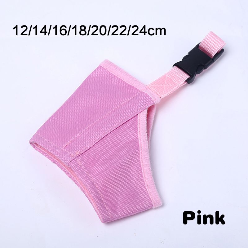 Adjustable Pet Dog Mouth Cover Breathable Anti-Biting Puppy Pet Dog Mouth Guard Covers Safety Portable Pet Supplies-Pink