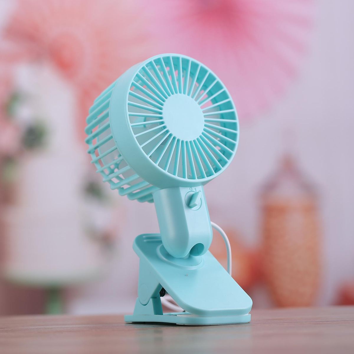 1PC Turn Leaves USB Table Stand Fans 2-Speed Wind Electric