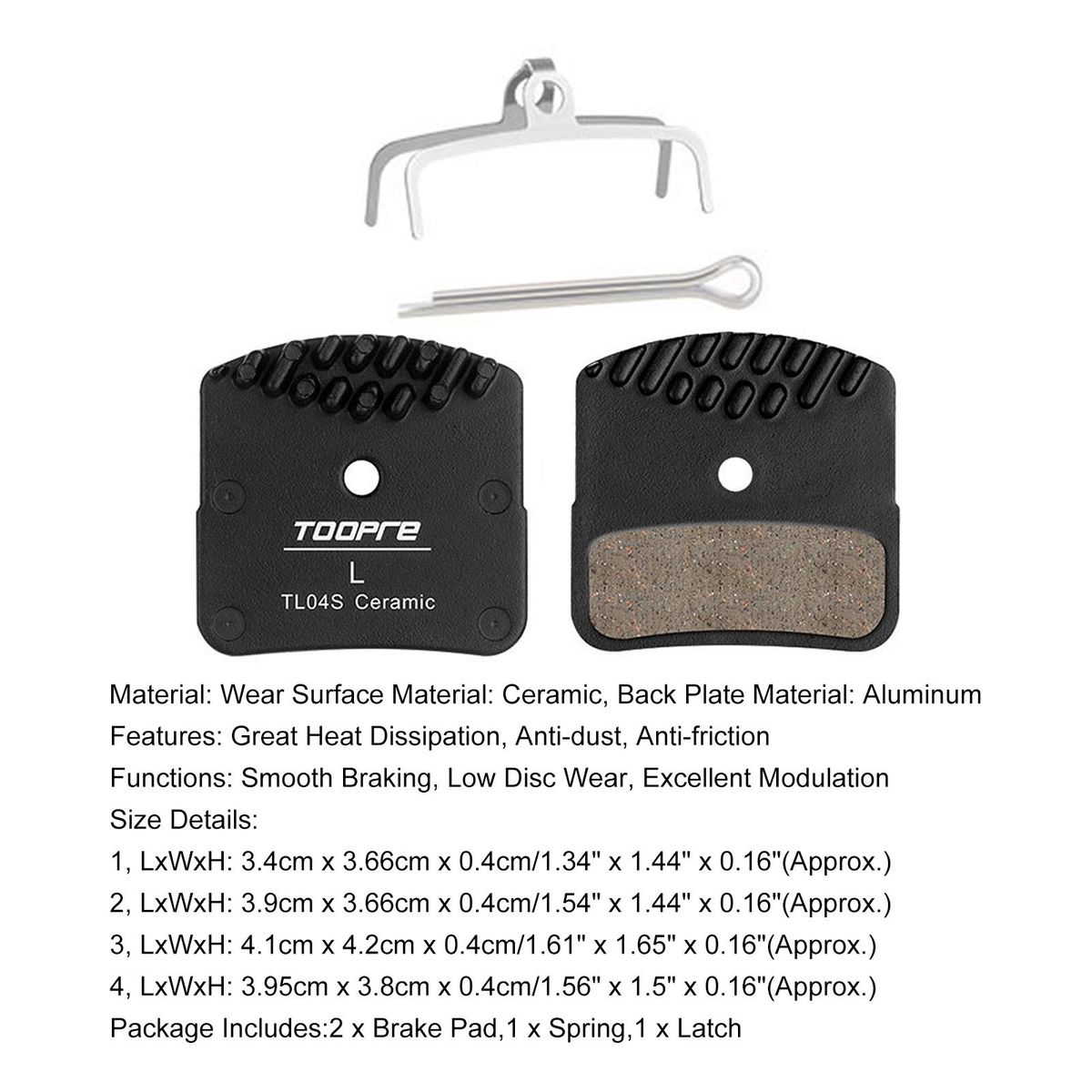 1 Set Disc Brake Cooling Pads High Temperature Resistance Disc Brake Cooling Pads Black