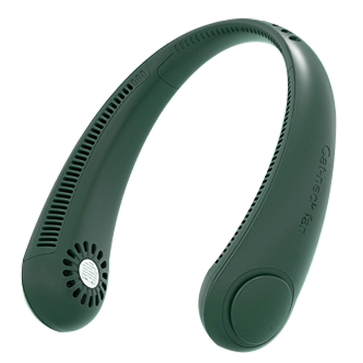 Summer Air Cooling Neck Fan 3 Speed Adjustable Leafless Hanging Neck Fan Less Entilator USB Rechargeable Fans Air Cooler Green