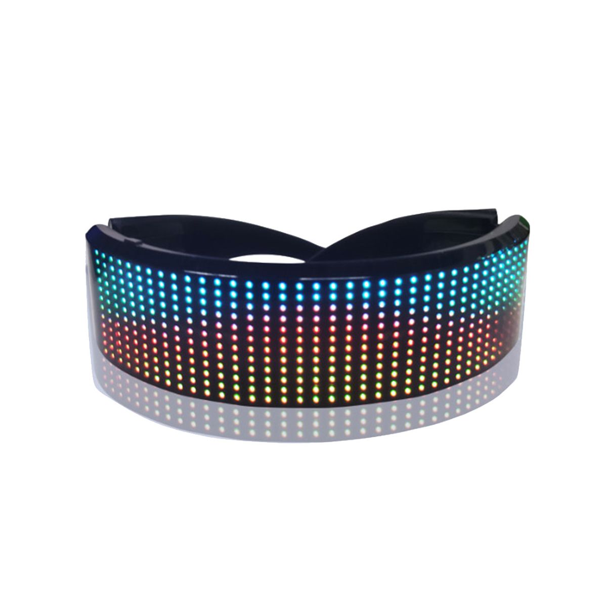 BluetoothLuminous Glass LED Futuristic Eyewear DIY Luminous Glasses Prop for Party Bar Festival Performance LED Glasses