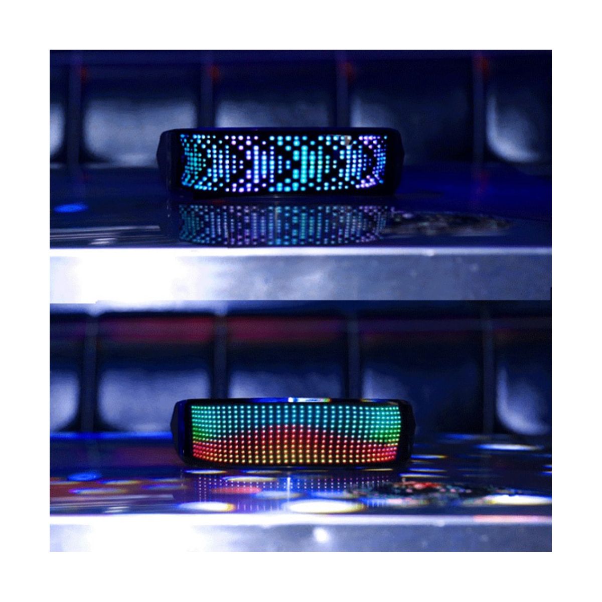 BluetoothLuminous Glass LED Futuristic Eyewear DIY Luminous Glasses Prop for Party Bar Festival Performance LED Glasses