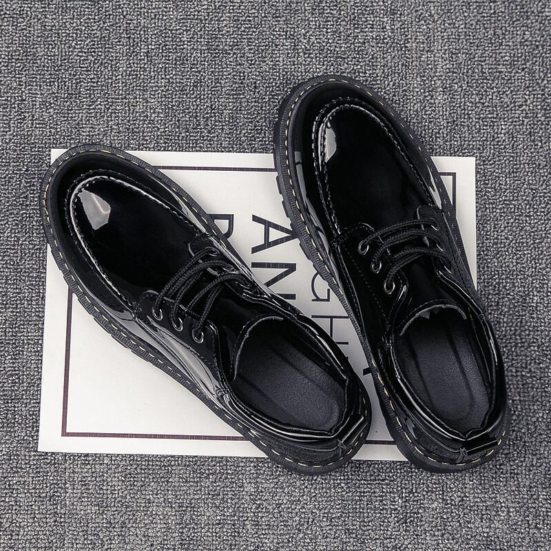 Korean Fashion Men's Shoes British Suit Heightened Black Men's Casual Shoes