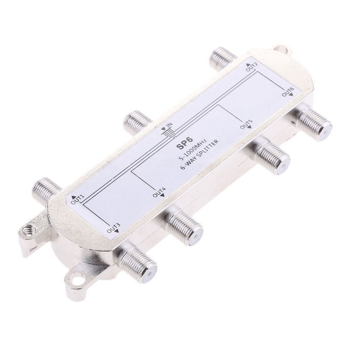 6 Ways Splitter 51000MHz Signal CATV Splitter TV Antenna Coaxial HDTV