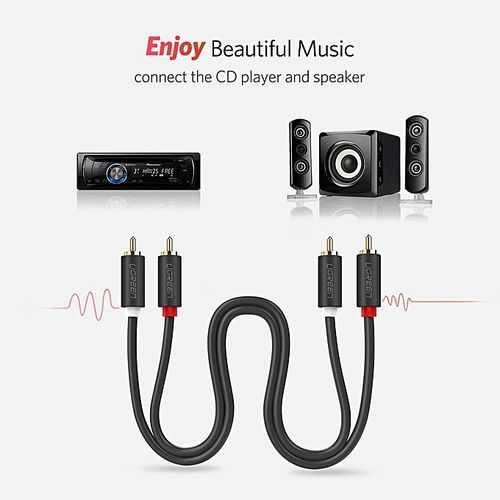 1.5Meter 2RCA To 2 RCA Male To Male Audio Cable Gold-Plated RCA Audio Cable For Home Theater DVD TV Amplifier CD Soundbox By HonTai