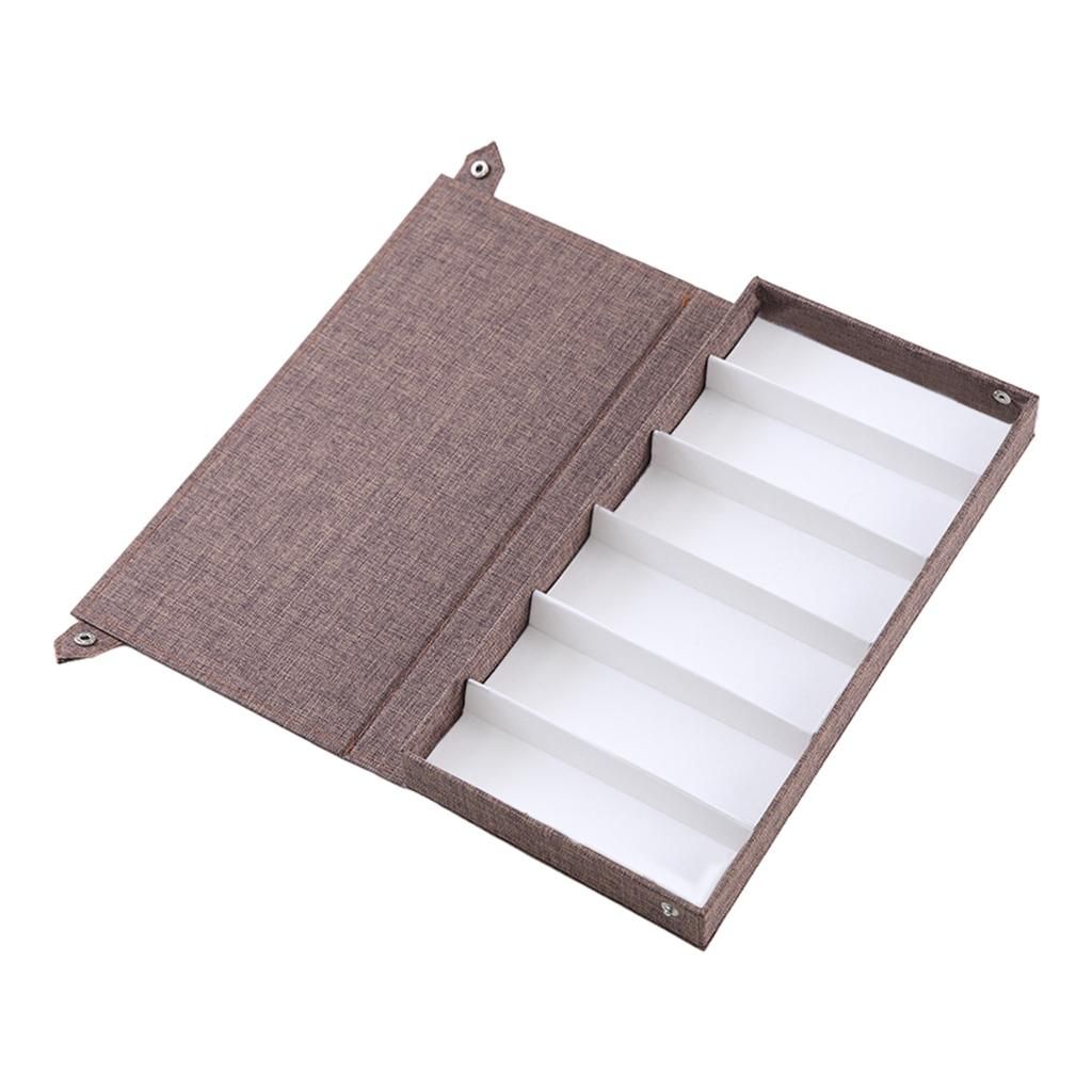 6-Compartment Eyeglasses Sunglasses Storage Display Case - Fits Coffee