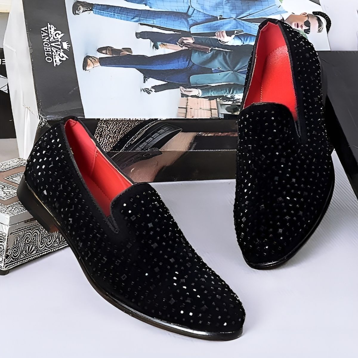 DEPALLY COOL STONE DESIGNERS SHOE BLACK