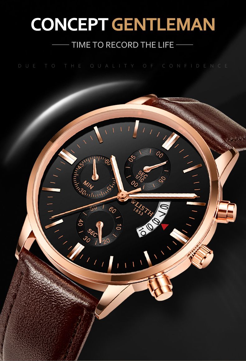 Fashion Fake Three-pin Men's Watch