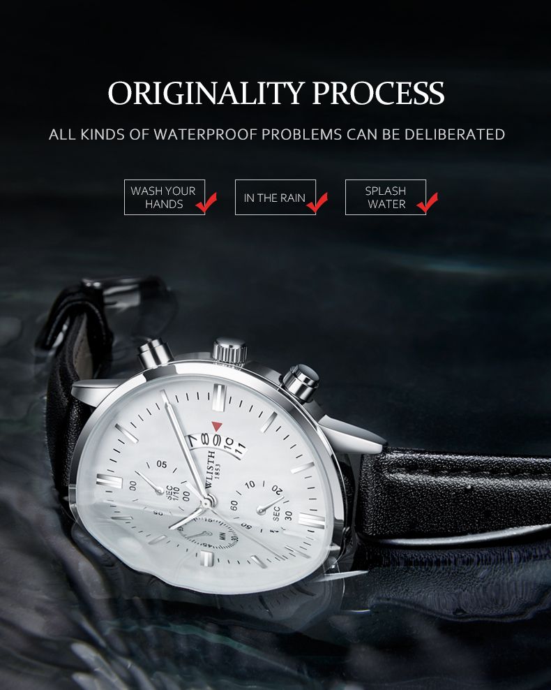 Fashion Fake Three-pin Men's Watch