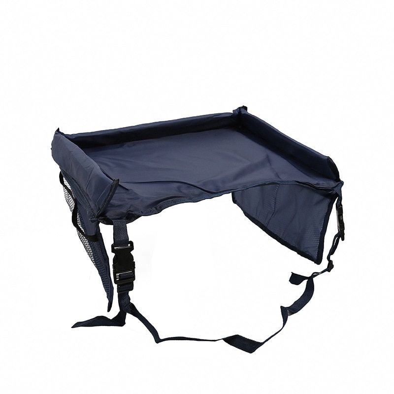 Plaque De Plateau De Voiture Pour Enfants, Portable, etanche, Table De Boisson Pour Enfants, Siege De Voiture, Porte-jouet De Dessin Anime, Cloture De Rangement Pour Bebe Blue