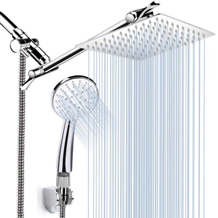 Pressurized Water-saving Top Spray Handheld Dual Shower Set