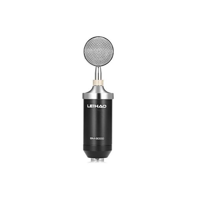 Professional Sound Studio Recording Condenser Microphone With 3.5mm Plug Stand Holder
